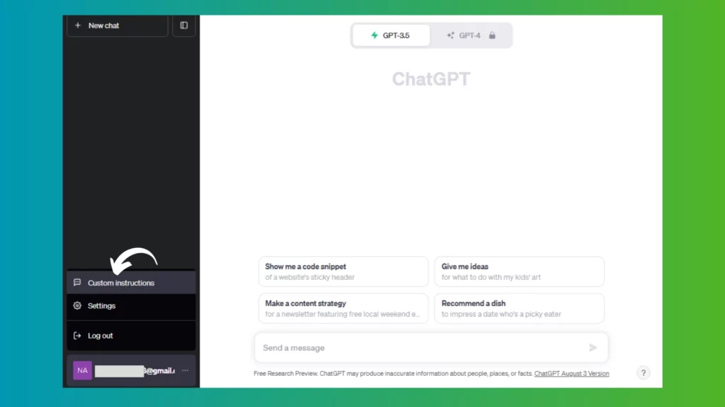 custom Instructions for chatgpt