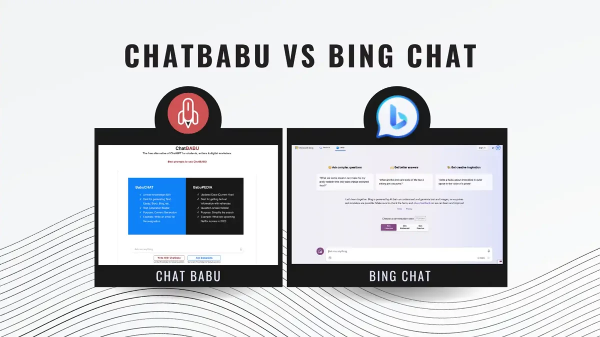 ChatBabu vs Bing Chat