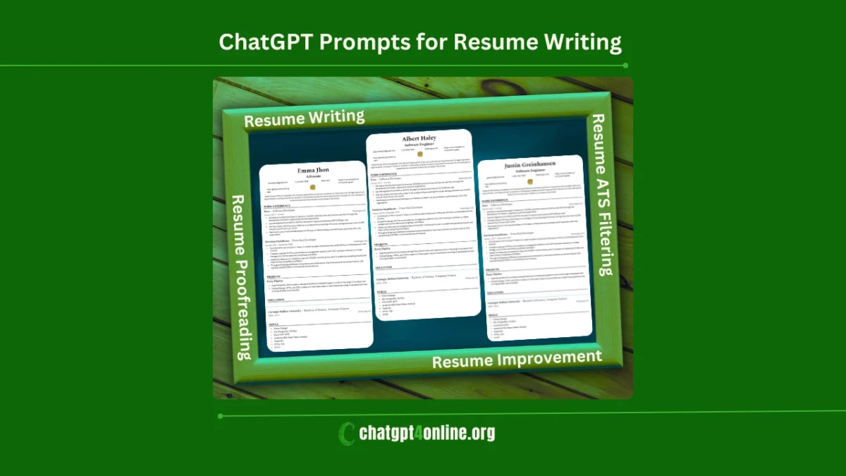 chatgpt prompts for resume